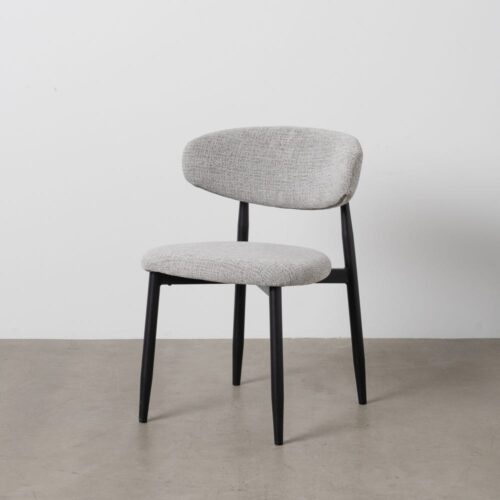 Chaise tissu gris noir Ginny Ixia