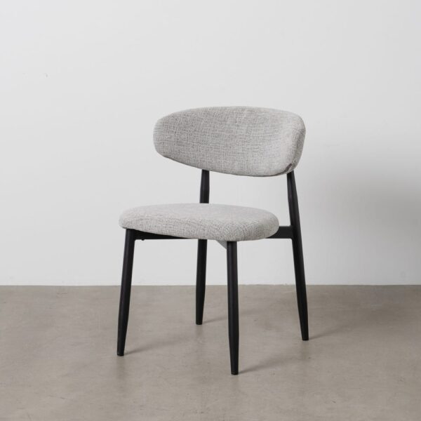 Chaise tissu gris noir Ginny Ixia