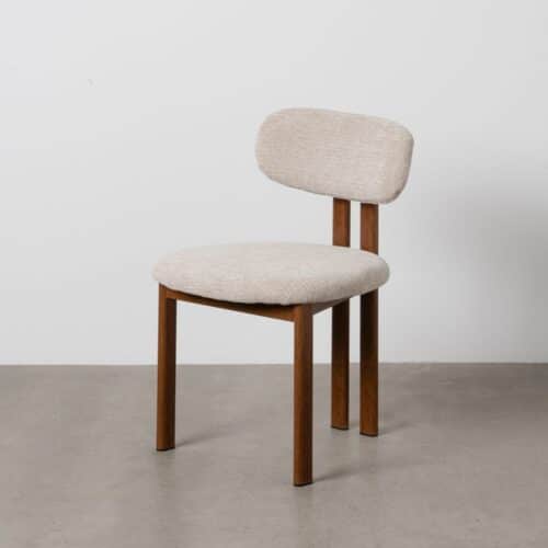 Chaise design beige pied aspect bois Lina Ixia