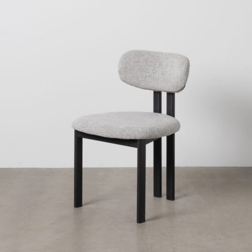 Chaise design gris pied noir Lina Ixia