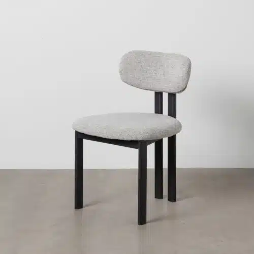 Chaise salle a manger Chaise design gris pied noir Lina Ixia