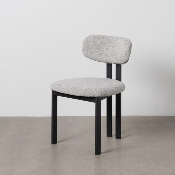 Chaise design gris pied noir Lina Ixia
