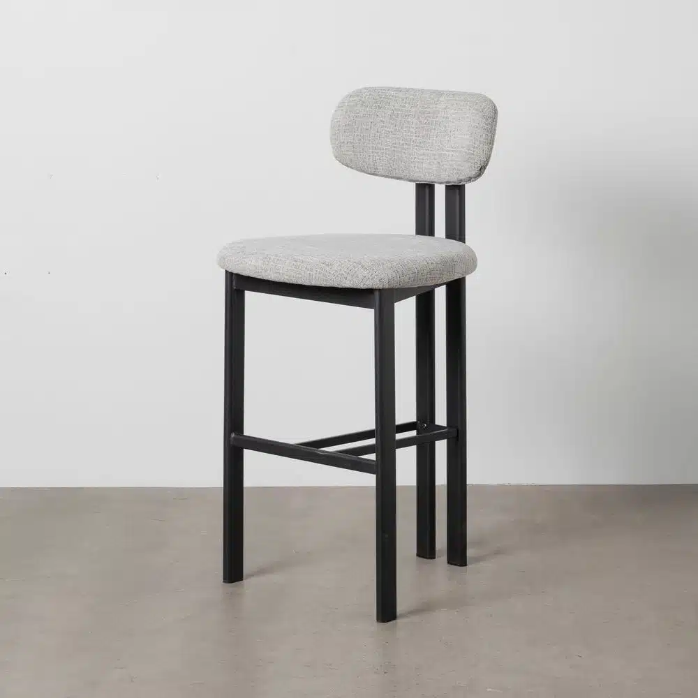 Tabouret 75cm gris pied noir Lina Ixia Tabouret 75cm gris pied noir Lina Ixia