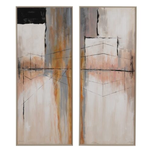 Tableau peinture abstrait 60 x 150 Ixia x2 - 615166