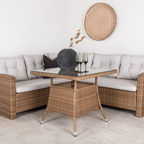 Salon de jardin en rotin naturel sable Stanford