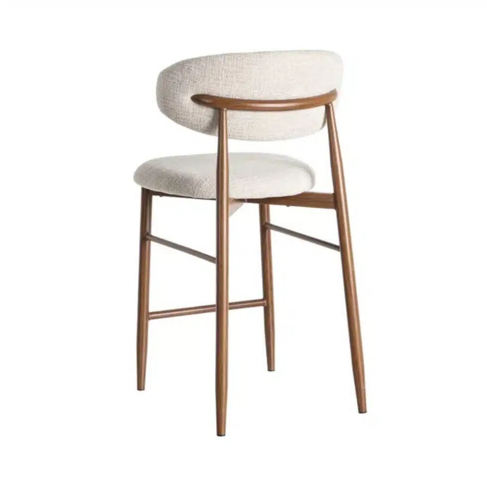 Tabouret tissu beige Ginny Ixia 65cm Tabouret tissu beige Ginny Ixia 65cm – Image 3