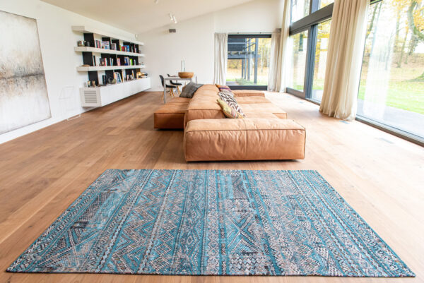Tapis Antiquarian Kilim Zemmuri Blue Louis de Poortere – Image 8