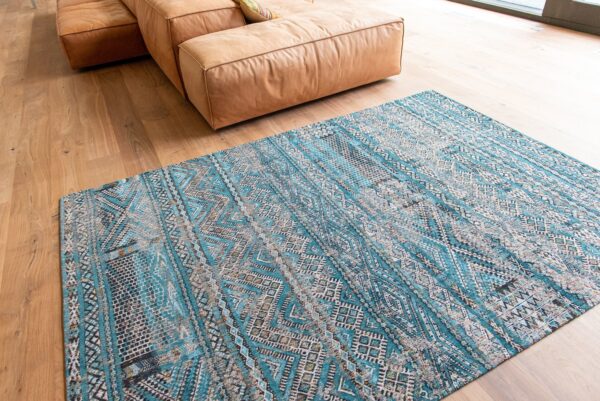 Tapis Antiquarian Kilim Zemmuri Blue Louis de Poortere – Image 9