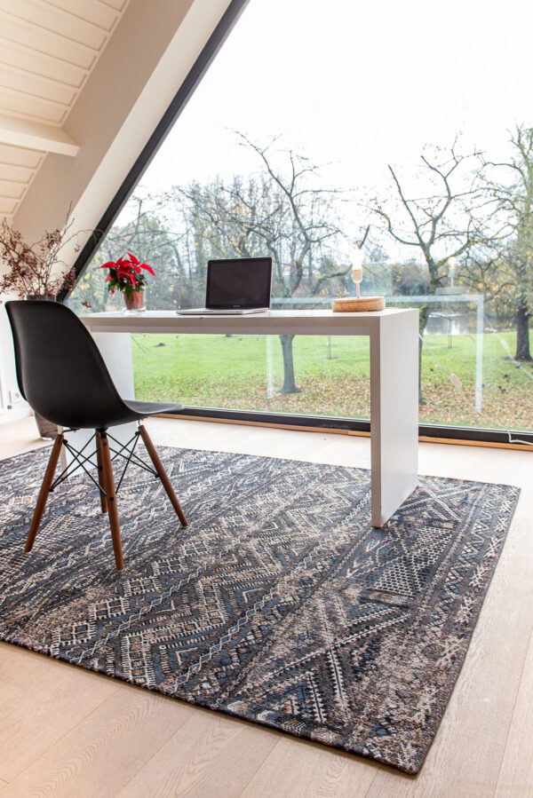 Tapis Antiquarian Kilim Black Rabat Louis de Poortere – Image 2
