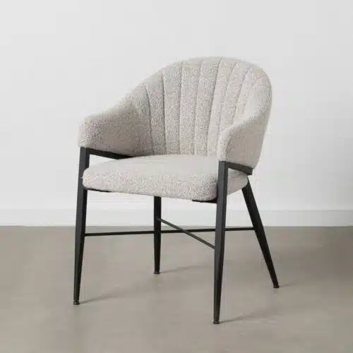 Fauteuil de table tissu gris Zladkov ixia - 609312