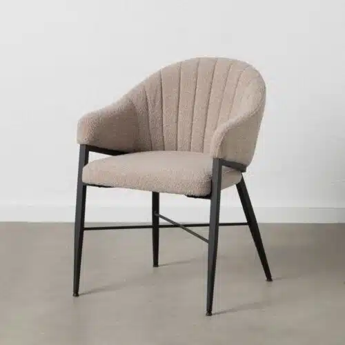 Fauteuil de table tissu beige Zladkov ixia - 609313