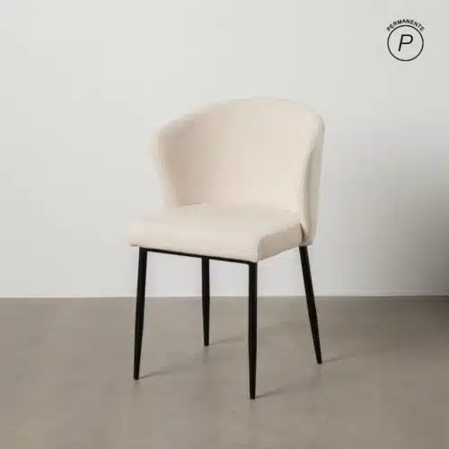 Chaise salle a manger Chaise tissu chenille blanc Lisis Ixia - 612571