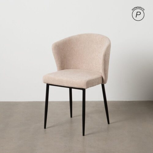 Chaise tissu chenille beige Lisis Ixia  - 612572