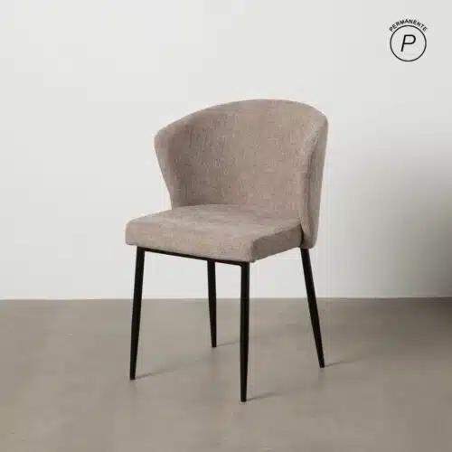 Chaise salle a manger Chaise tissu chenille taupe Lisis Ixia - 612573
