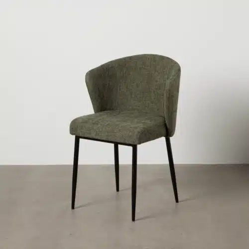 Chaise salle a manger Chaise tissu chenille kaki Lisis Ixia - 612577
