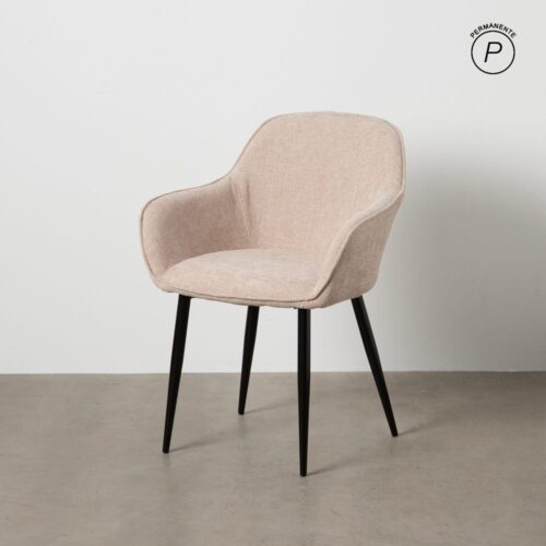 Chaise chenille beige Baxy Ixia - 612580