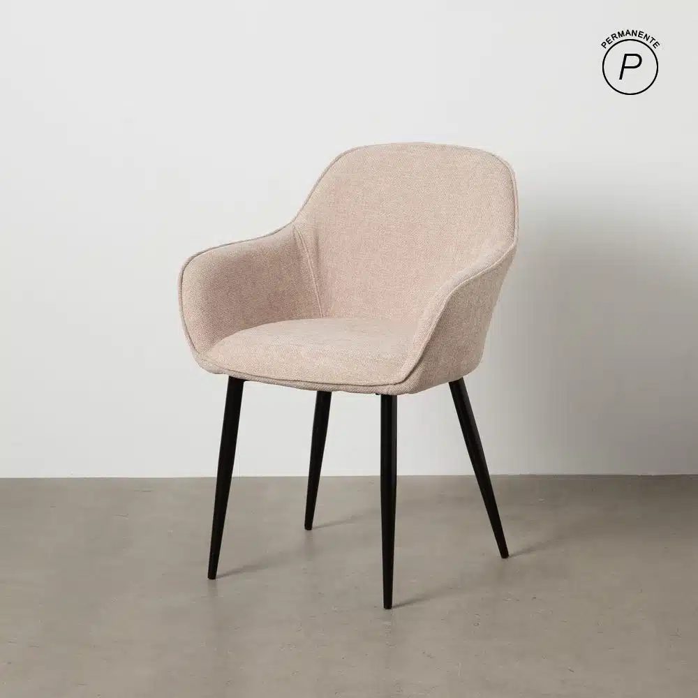 Chaise chenille beige Baxy Ixia - 612580 Chaise chenille beige Baxy Ixia - 612580