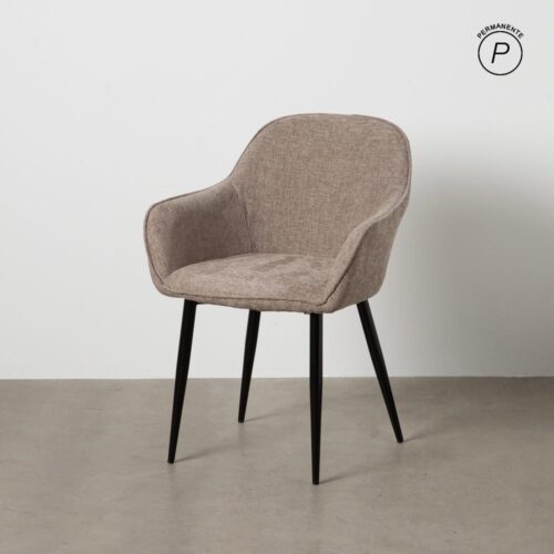 Chaise chenille taupe Baxy Ixia - 612581