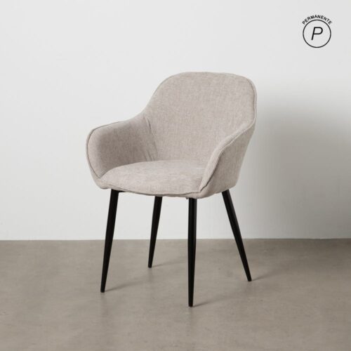 Chaise chenille gris Baxy Ixia - 612586