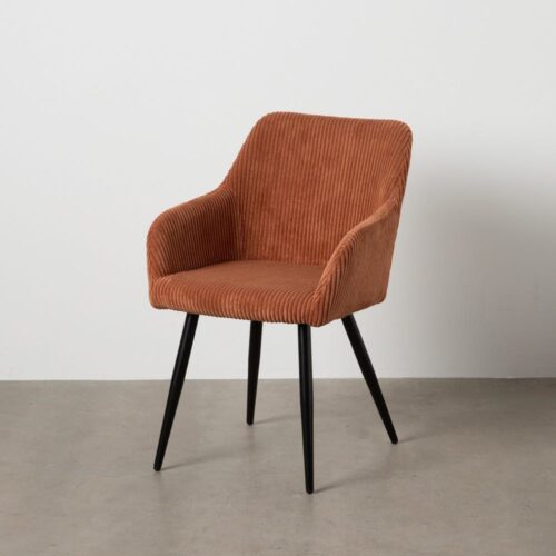 Chaise velours côtelé terracotta Vadina Ixia - 612589