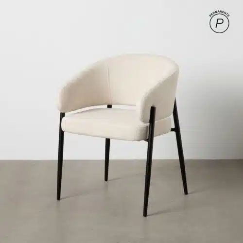 Chaise salle a manger Chaise tissu blanc chenille Osso Ixia - 612593