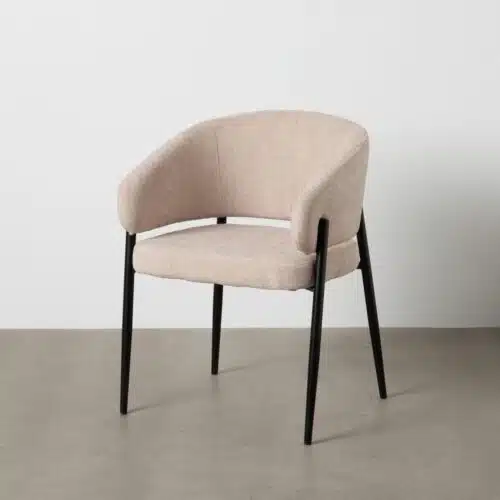 Chaise salle a manger Chaise tissu beige chenille Osso Ixia - 612594