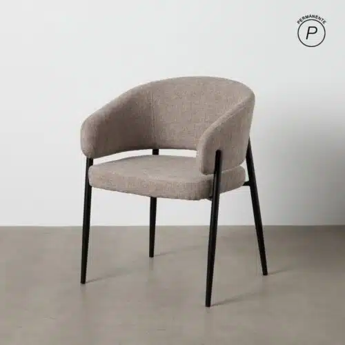 Chaise salle a manger Chaise tissu taupe chenille Osso Ixia - 612595