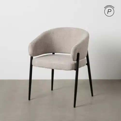 Chaise salle a manger Chaise tissu gris chenille Osso Ixia - 612596