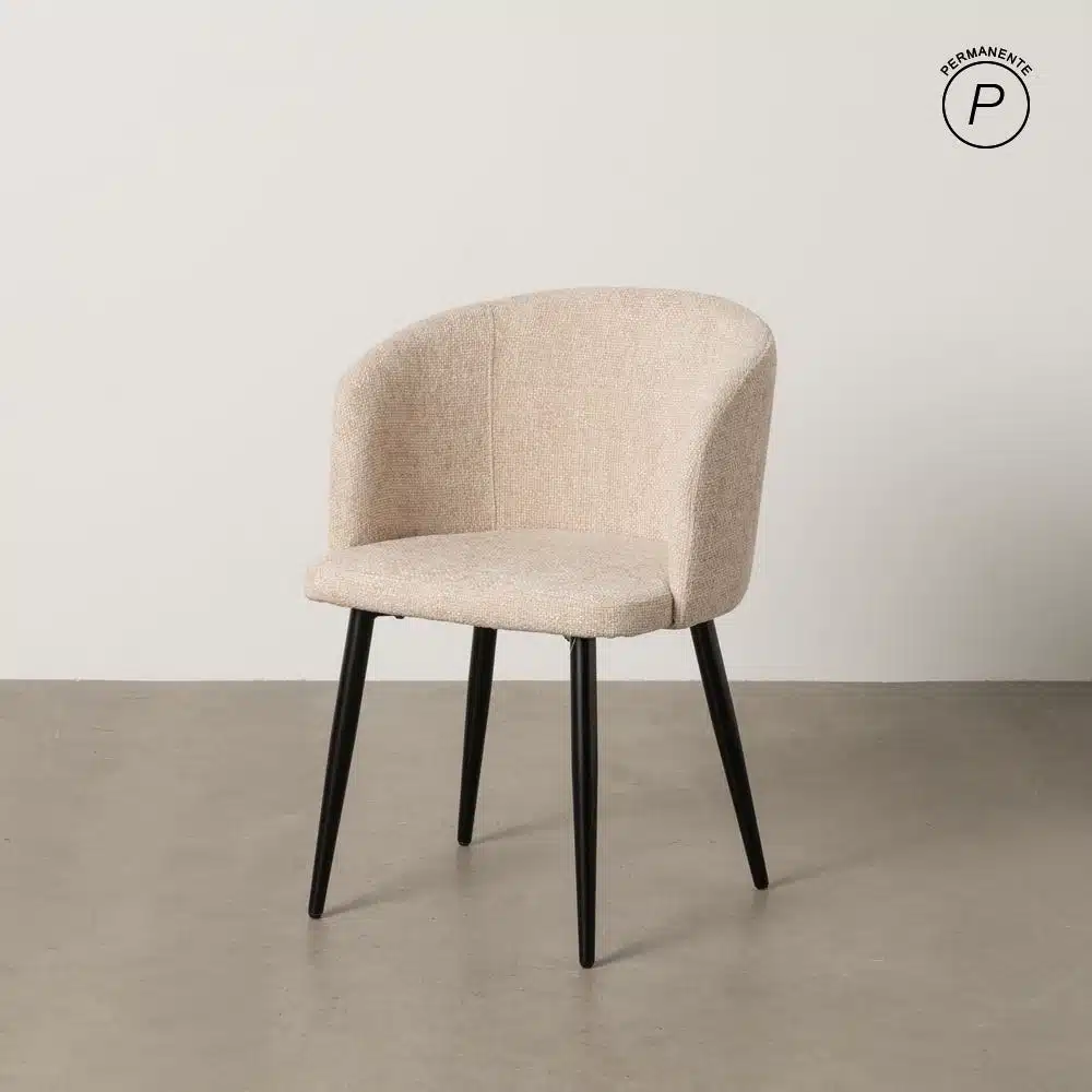 Chaise design chenille crème Hally Ixia - 612647 Chaise design chenille crème Hally Ixia - 612647