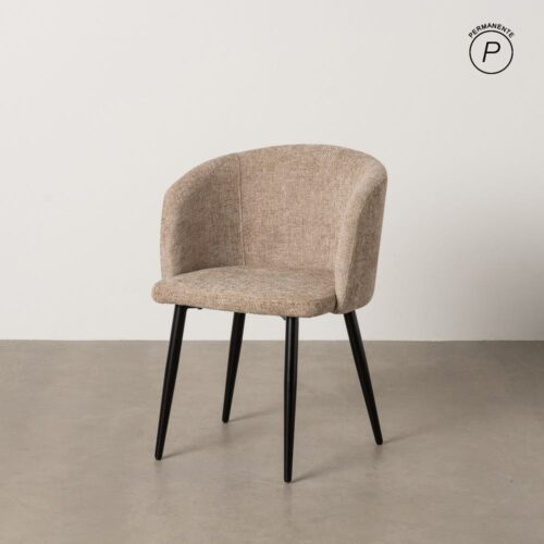 Chaise design chenille beige Hally Ixia - 612648