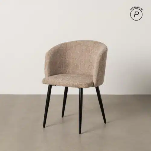 Chaise design chenille beige Hally Ixia - 612648