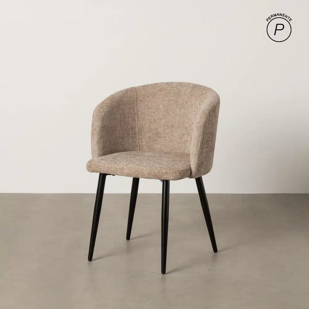 Chaise design chenille beige Hally Ixia - 612648 Chaise design chenille beige Hally Ixia - 612648