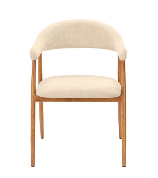Fauteuil de table Georgia beige pied naturel Athezza – Image 3