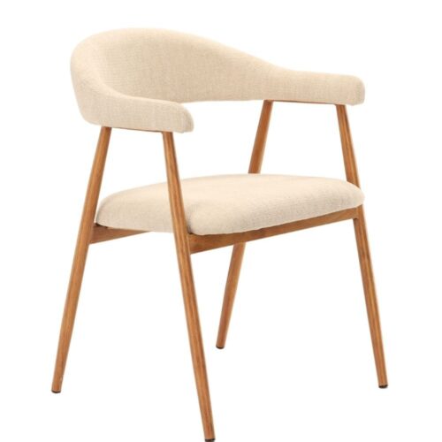 Fauteuil de Table Georgia Beige Pied Naturel Athezza