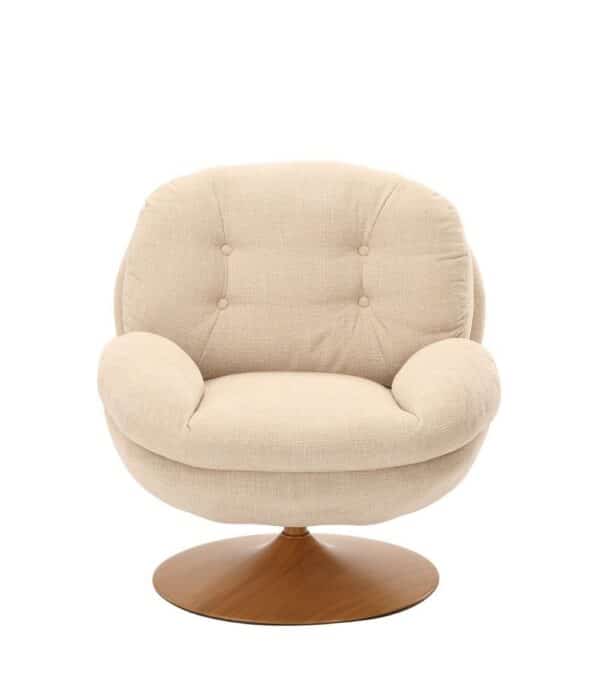 Fauteuil Memento Beige Pied bois Athezza – Image 2