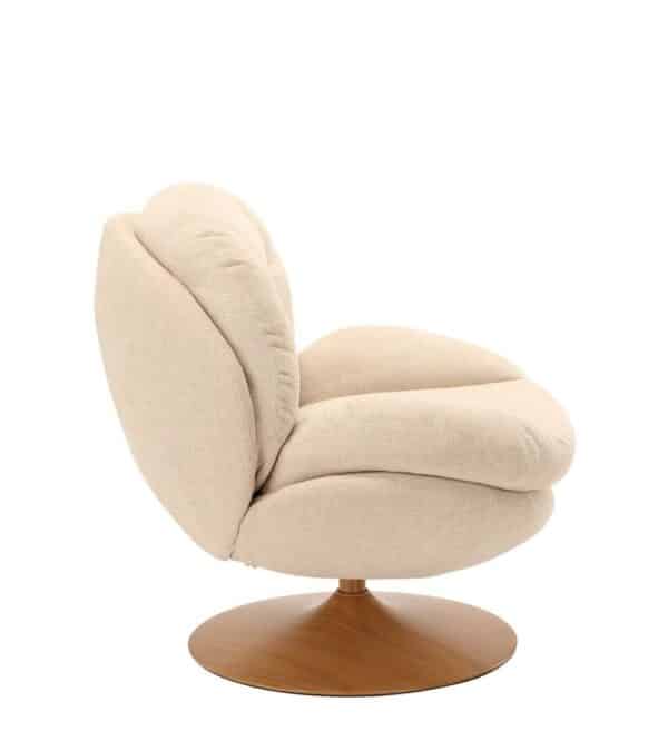 Fauteuil Memento Beige Pied bois Athezza – Image 3