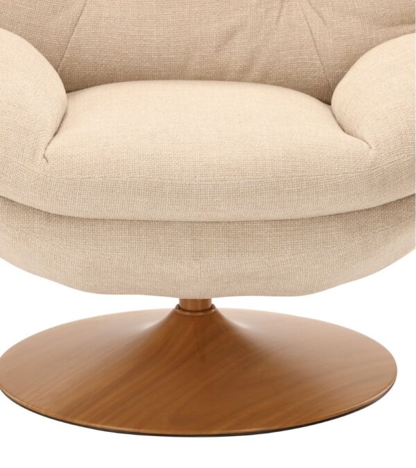 Fauteuil Memento Beige Pied bois Athezza – Image 4