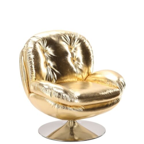 Fauteuil Memento Doré Brillant Athezza