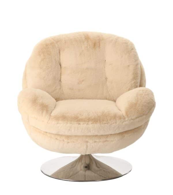 Fauteuil Memento Fourrure Blanc Athezza – Image 2