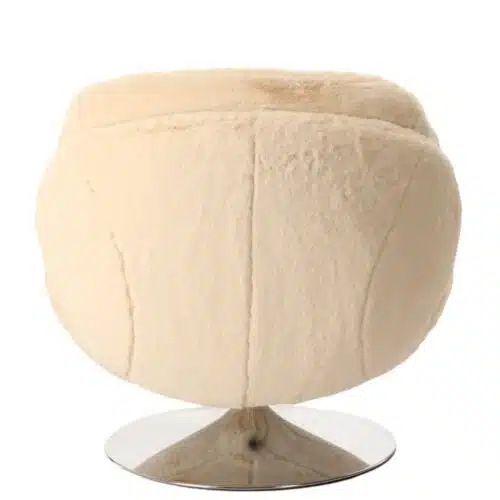 Fauteuil Memento Fourrure Blanc Athezza de dos