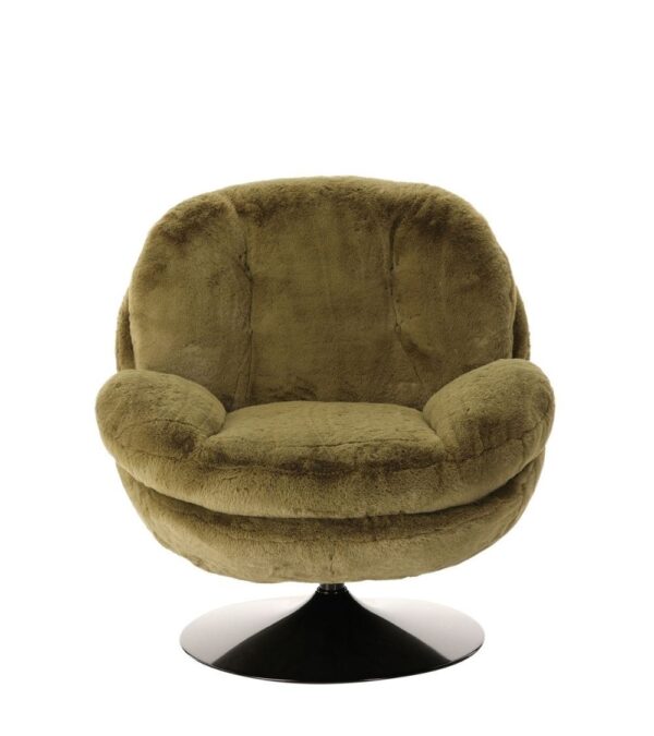 Fauteuil Memento  Fourrure Kaki Athezza – Image 2