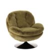 fauteuil memento fausse fourrure kaki