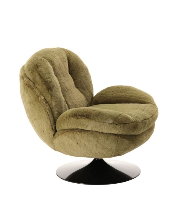 Fauteuil Memento  Fourrure Kaki Athezza – Image 3