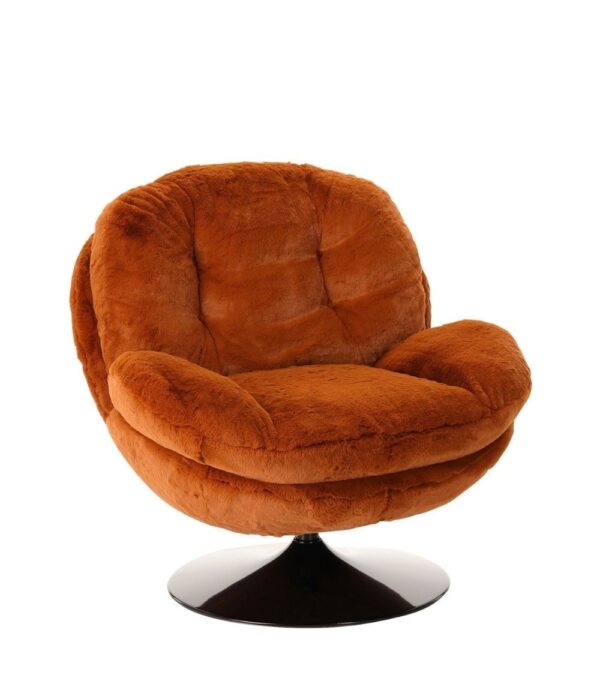 Fauteuil Memento  Fourrure Orange Brûlé Athezza