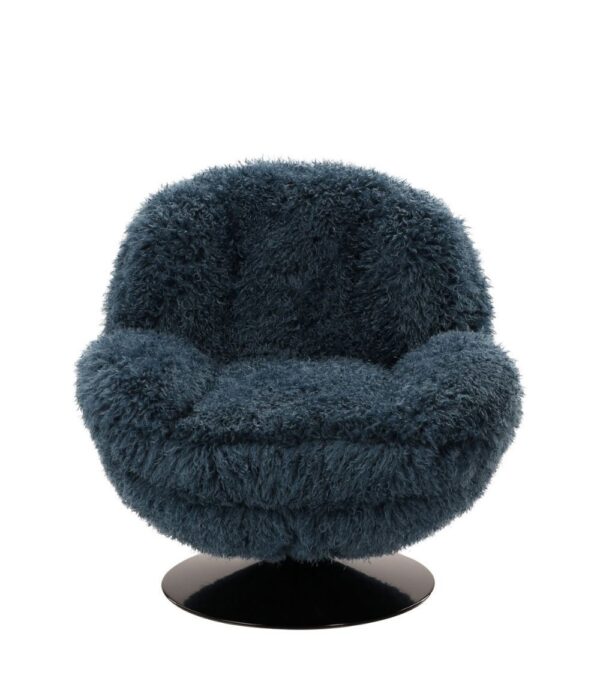 Fauteuil Memento  Fourrure Bleu Athezza – Image 2