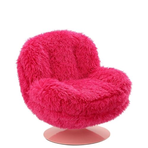 Fauteuil Memento  Fourrure Fuschia Athezza