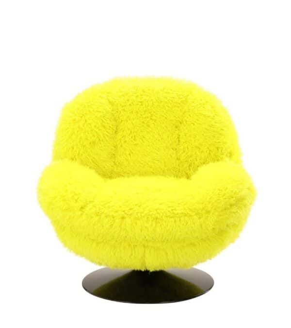 Fauteuil Memento  Fourrure Jaune Athezza – Image 2