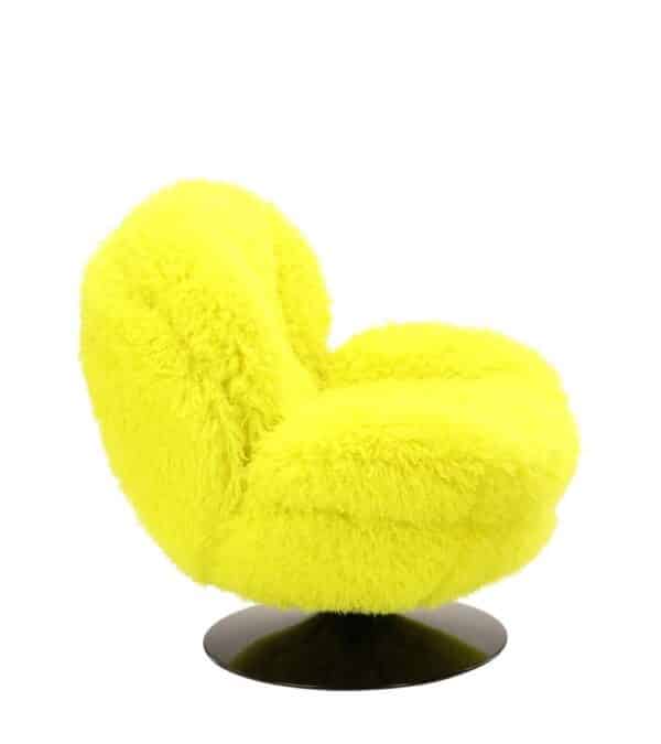Fauteuil Memento  Fourrure Jaune Athezza – Image 3