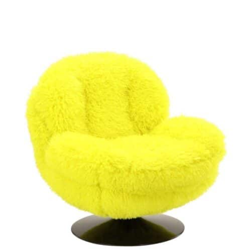 Fauteuil Memento  Fourrure Jaune Athezza