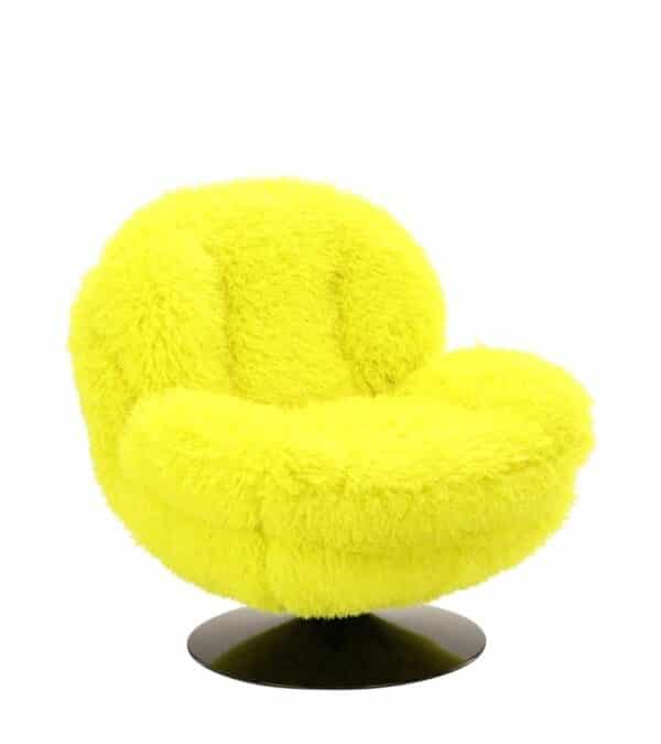 Fauteuil Memento  Fourrure Jaune Athezza